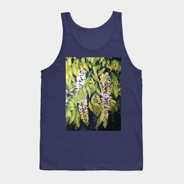 Wisteria watercolour painting Tank Top by esvb